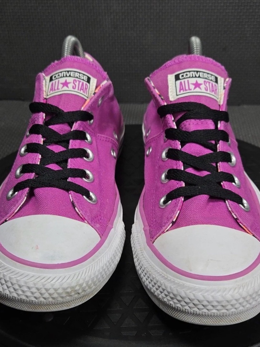 Converse Low Top Sneakers - Hot Pink with Black Laces